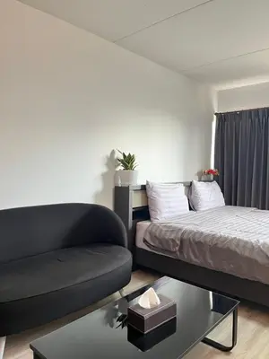 a living room with a bed and a couch at T12 Popular Condo By : hunnity in Ban Bang Phang