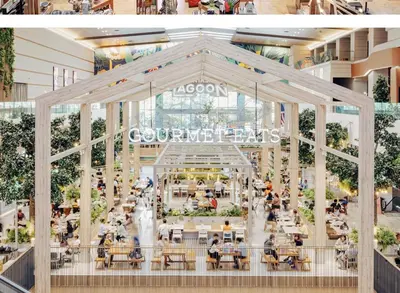 a rendering of a restaurant inside a shopping mall at N Condominium in Ban Bang Khen (1)