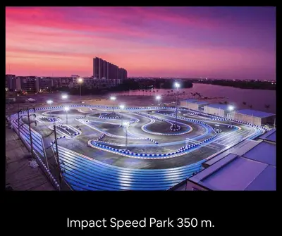 a large park at night with lights on at 55th AREA in Nonthaburi