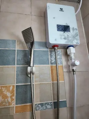 a water meter on the floor of a bathroom at 812 Quiet AC Apartment with Balcony & free Wifi in Bangkok