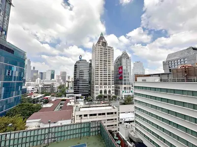 a view of a city with tall buildings at Residence on Sathorn CBD in Bangkok