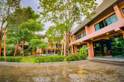 an exterior view of a building at 189summer villa曼谷中心Asok&Thong Lor顶级豪宅庄园泳池别墅 in Bangkok