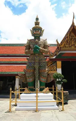 a large statue in front of a building at XX GO INN Asiatique BKK Charoen krung- โกอินน์ เอเซียทีค เจริญกรุง in Godown