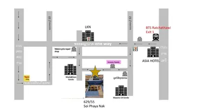 a floor plan of the proposed site of the proposed synagogue at The Space Hometel - Women Only in Pom Prap