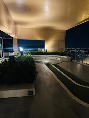 a lobby of a building with a view of the city at 1 Bedroom Next to IKEA,Central Westgate46 in Ban Bang Krabu