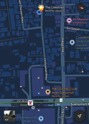 a map of the golf club at the centrewindantant subominiums location at THE CELESTRAIL - Apartment - Check-In by Appointment Only - Non-hotel - Onnut BTS in Bangkok