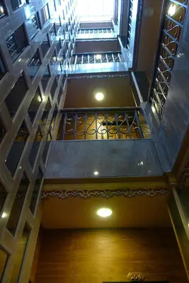 an overhead view of a staircase in a building at Tanee Place in Bangkok