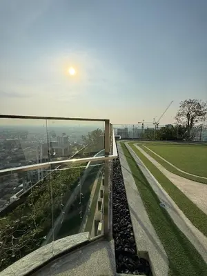 a view from the top of a building at 1 bedroom condo, next to BTS Talat Phlu, 0 meters, near Iconsiam, monthly room available in Bangkok