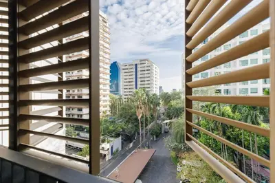 a view from a window of a building at 2 Bedrooms, Downtown BKK, BTSAsok, Sukhumvit in Bangkok