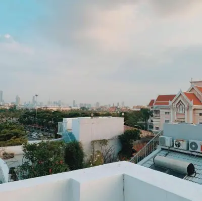 a view of a city from the roof of a building at The Local Heritage Loft Mansion in Bangkok