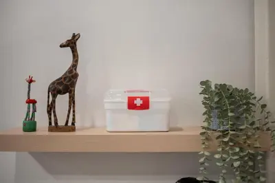 a figurine of a giraffe standing on a shelf at Sunfire House Chinatown in Bangkok