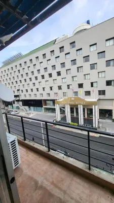 a view of a hotel from the balcony at Tawan Room#5 in Bangna