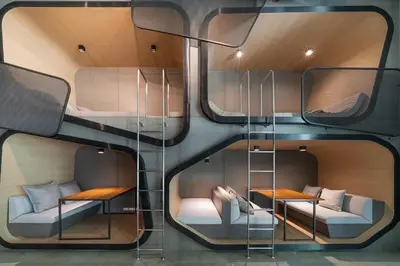 a room with two bunk beds in it at Resort Style room Ellio Monthly Available in Bangkok