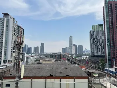 a view of a city with tall buildings at Super City View Room, Swimming Pool,Gym,150m walk to BTS in Bangkok