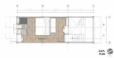 a plan of a building with a floor plan at LumiLoft in Bangkok