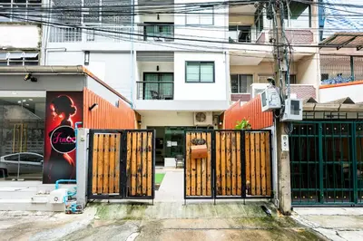 a gate in front of a building at XX Yon INN Sukhumvit Soi 4 - BTS Nana in Bangkok