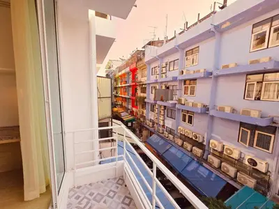 a view from the balcony of a building at Crane nest 8 townhouses view middle with balcony in Bangkok