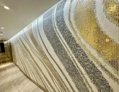a shower curtain in a room with a window at Sakura Sky Residence in Bangkok