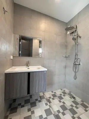 a bathroom with a sink and a shower at House in the heart of Thonglor, Bangkok, 8 min to BTS in Bangkok