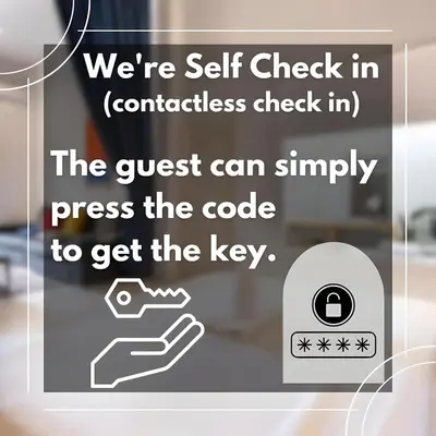 a sign that says were self check in contactless check in at XX GO INN Silom BTS Saint Loius - เซนหลุย in Yan Nawa