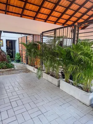a courtyard with a bunch of plants at Pridi cozy home with good location Type C in Bangkok