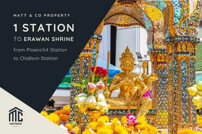 a picture of a golden statue in front of a temple at Chic King Bed Apt w Bathtub, BTS Central BKK BTB9 in Bangkok