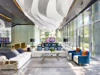 a living room with couches and a table at Luxury Residence in Central of Bangkok Siam Paragon Central World in Pratunam
