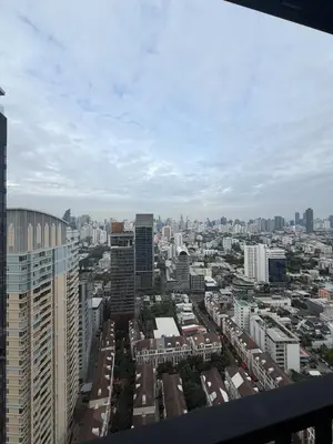 a view of a city from the top of a building at Private Skyrise view on thonglor in Bangkok