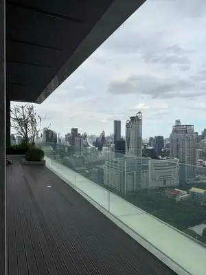 a view of the city from the roof of a building at 2BR Apartment near SiamPlatinumCentral World in Bangkok