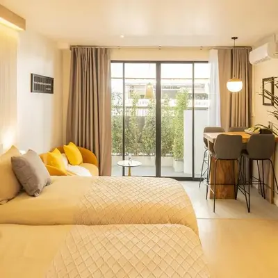 Cute & Comfy Studio for 3 guests at Center of Sathorn