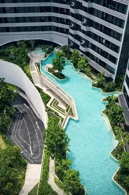 an aerial view of a river in a city at Idea Labs Luxury Condo Coworking spaces in Ban Khlong Samrong