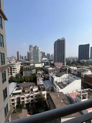 a view of a city with tall buildings at Luxury Apt BTS EKKAMAI with pool sauna gym in Bangkok