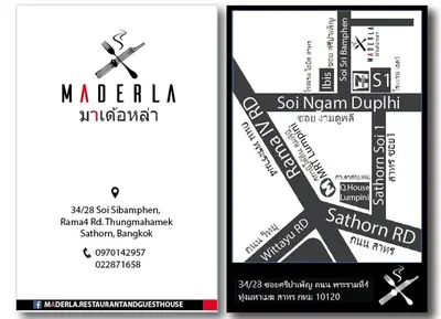 a flyer for a festival with a black and white at Maderla in Bangkok