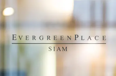 a sign that reads evergreen place shan at Evergreen Place Siam by UHG in Bangkok