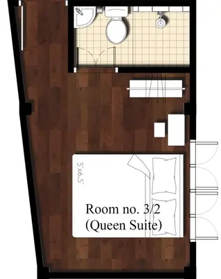 a floor plan of a room with a roomno at The Unforgotten B&B in Bangkok