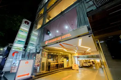 a store front of a building at night at I Residence Hotel Silom in Bangkok