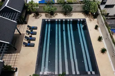 an overhead view of a swimming pool on a building at Witz Bangkok Ramkhamhaeng in Bangkok