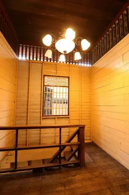 an empty room with a table and a window at Baankhon Private room in Thai house Check in by yourself code inbox Adult Only in Bangkok