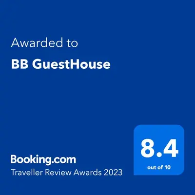 a blue screen with the text emailed to bb guest house at BB GuestHouse in Ban Zong Katiam