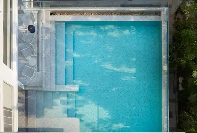 an overhead view of a swimming pool at Shama Yen-Akat Bangkok in Bangkok