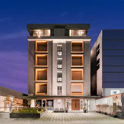 a rendering of a building with lights on at Aspira Parc Sukhumvit 22 in Bangkok