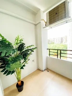 a plant in a room with a window at GP House Bangkok - Sukhumvit Onnut BTS Skytrain in Bangkok